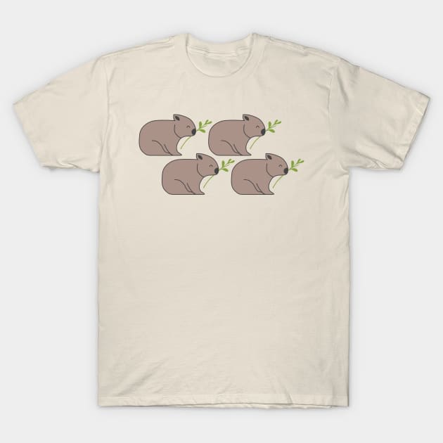 Wombat Parade II T-Shirt by littleoddforest